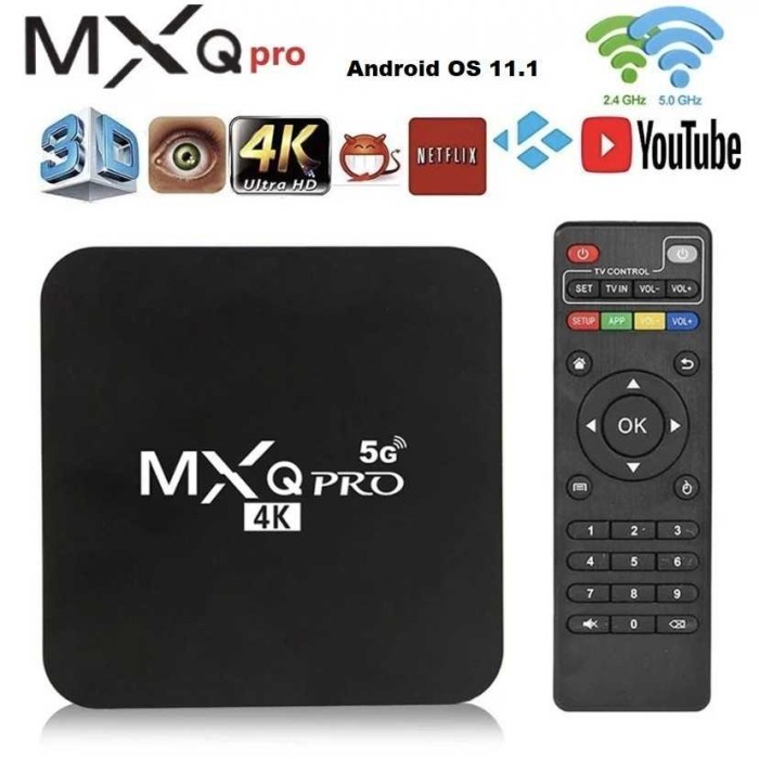 Verk 13143 Smart TV BOX 64GB MXQ PRO 4K dekoder Android 11.1